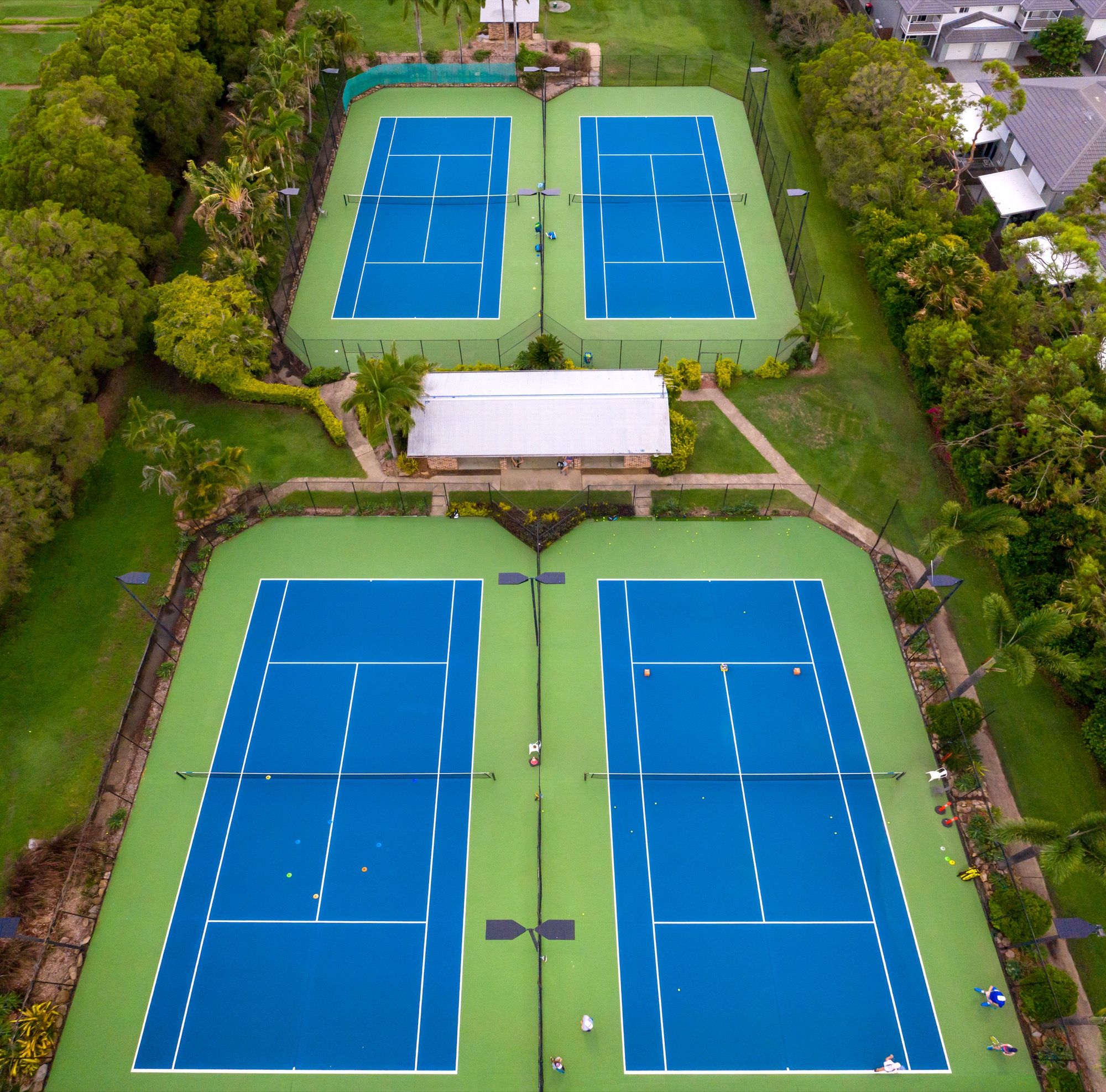 Aerial view of Guse's Tennis courts